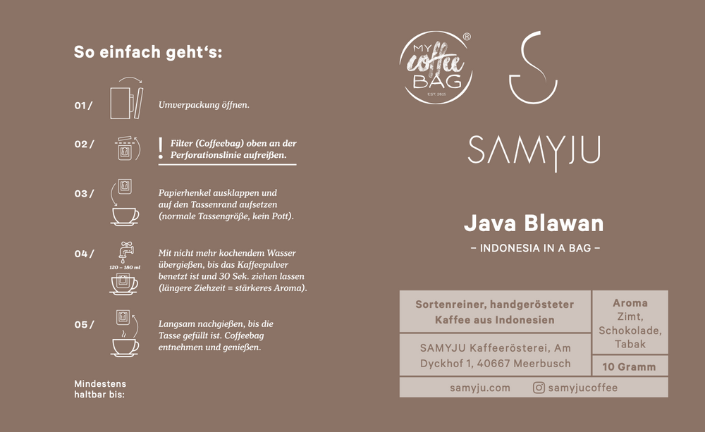 
                      
                        SAMYJU Coffee Bags | Geschenkset 6 Sorten
                      
                    