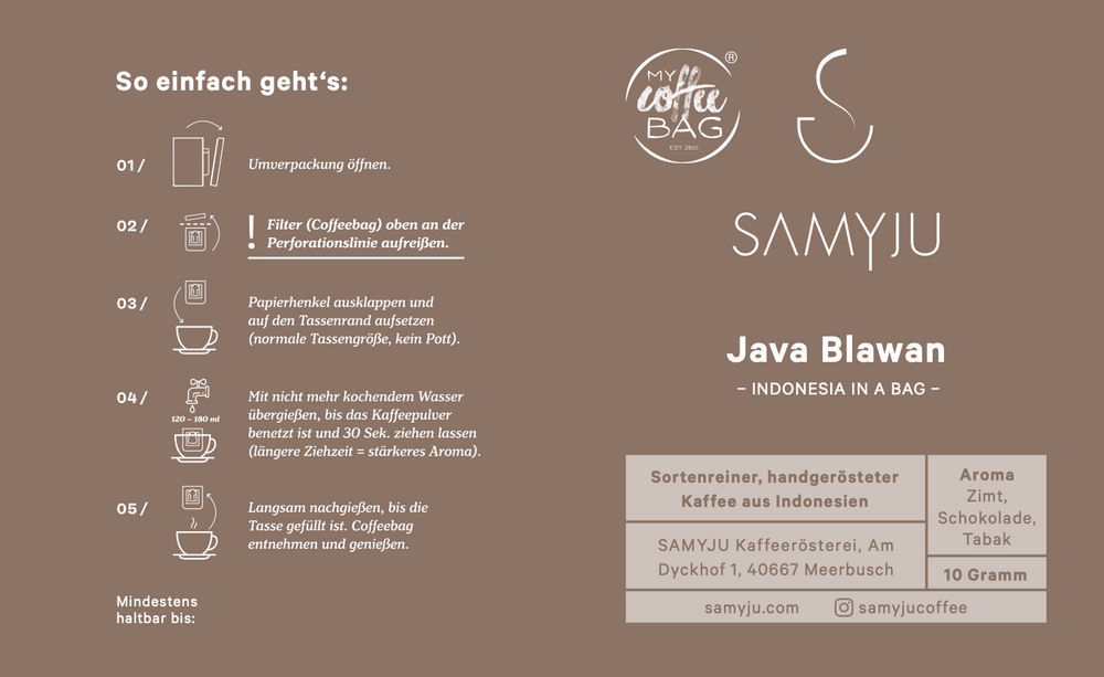 
                  
                    SAMYJU Coffee Bags | Geschenkset 6 Sorten
                  
                